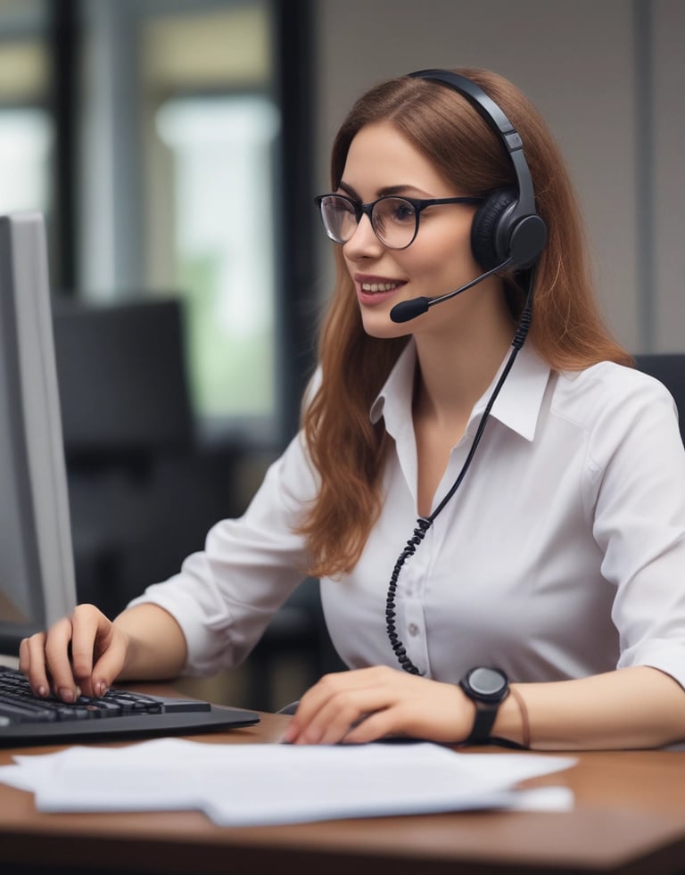 woman in black headphones holding black and silver headphones