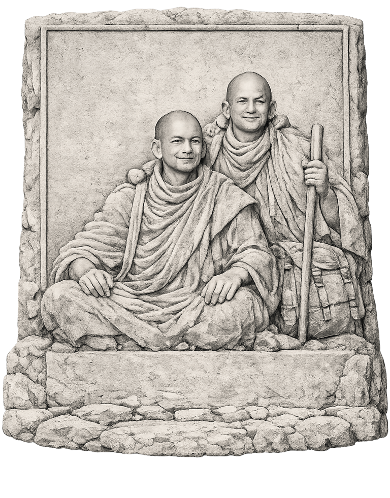 walkforpeace MONKS STATUE