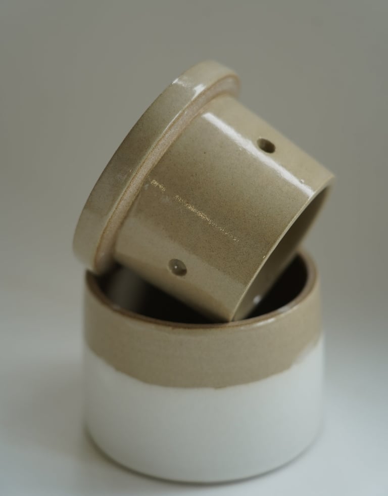 beurrier à eau en grès artisanal