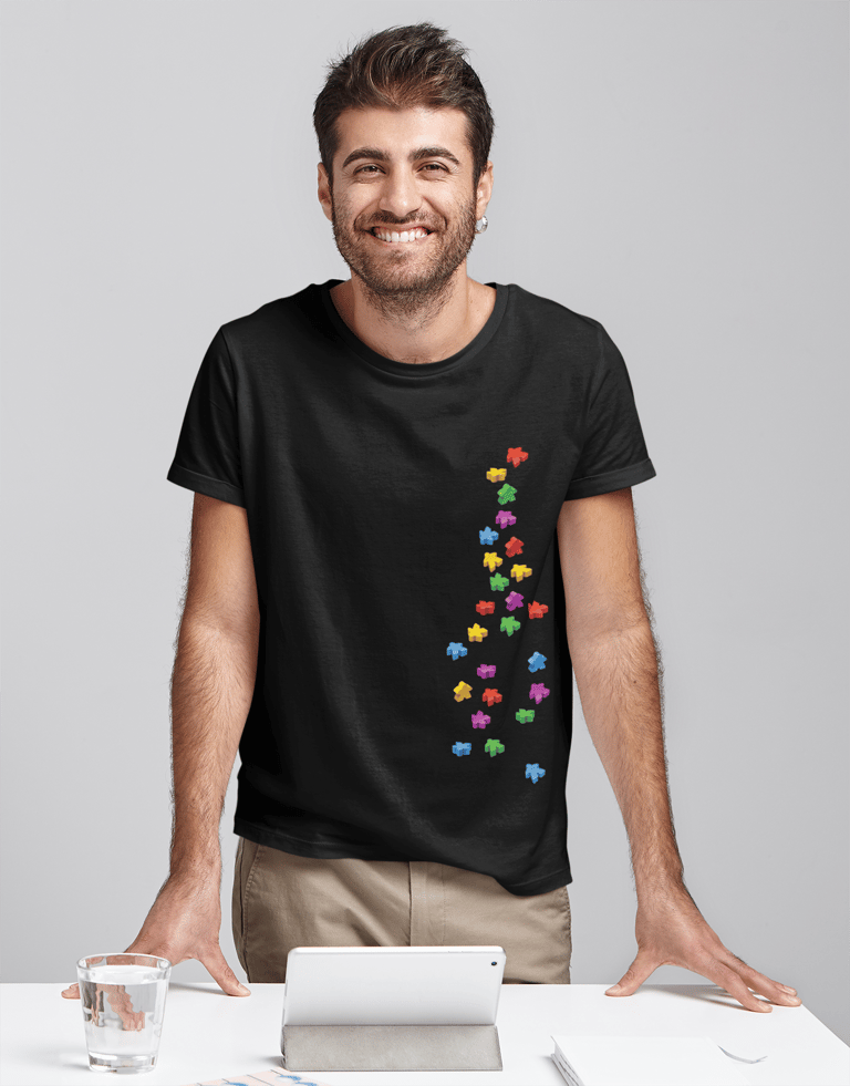 Falling Meeples Men's T-shirt