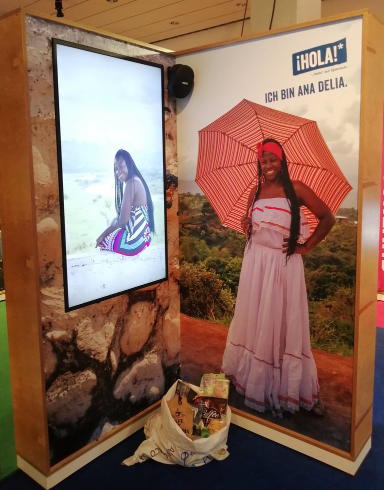 Colombia Station with the Protagonist Ana Delia