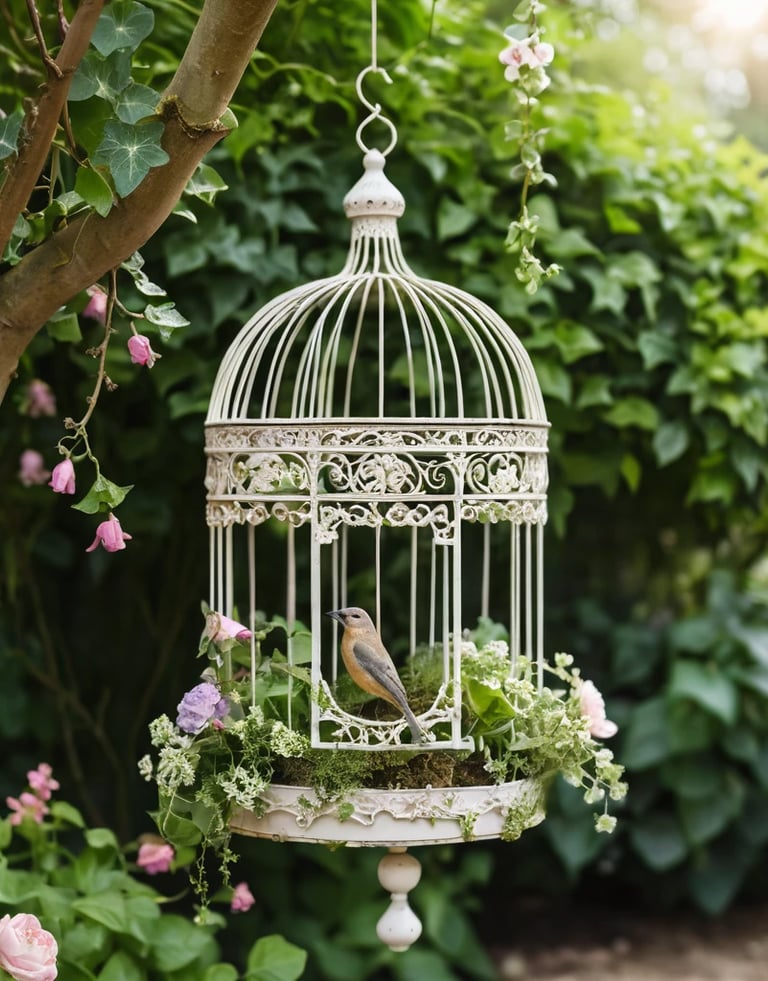Round Birdcages Vintage Decorative Iron Bird cage Wedding Decor Flower cage