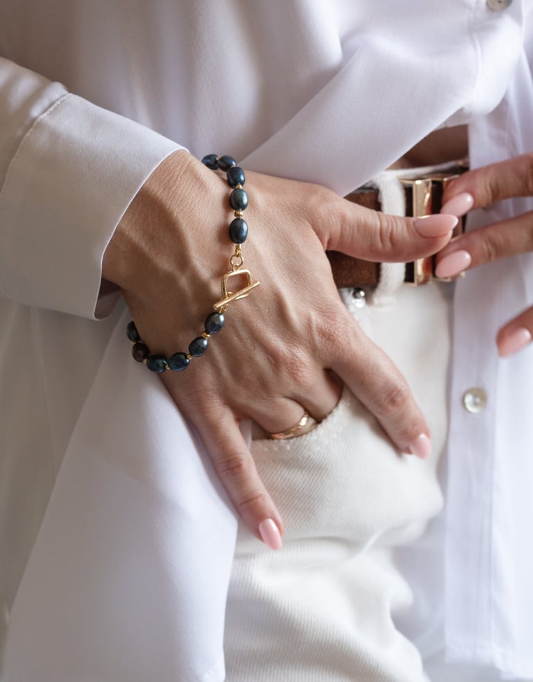 bracelet on a woman's hand