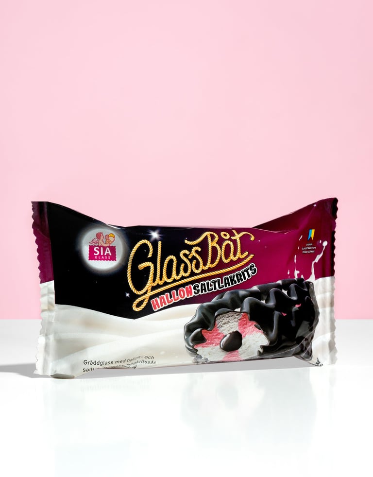 licorice ice cream package