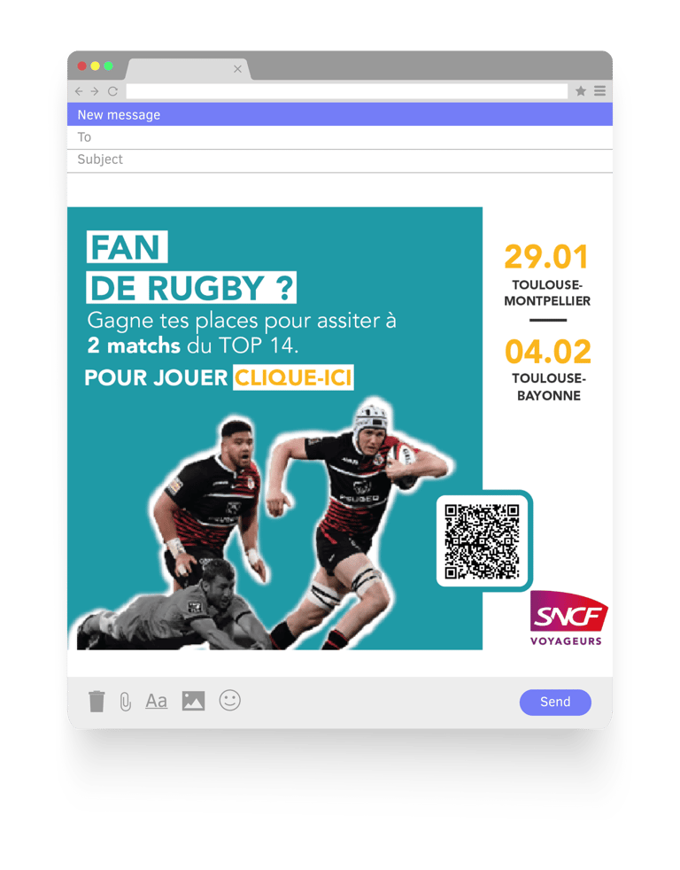 Post Rugby gagner places SNCF