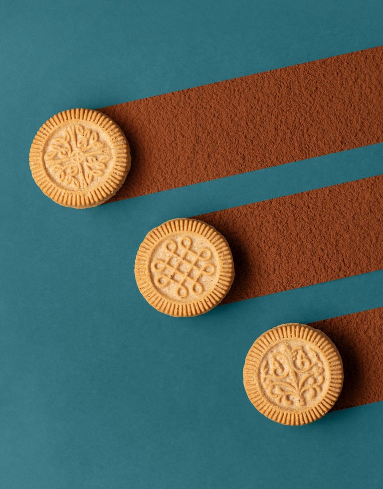 cookies and cacao powder