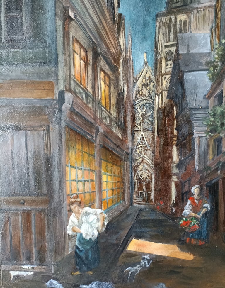 Tableau de Gabriel MARTIN (1842-1922) restauré par France Cruse.