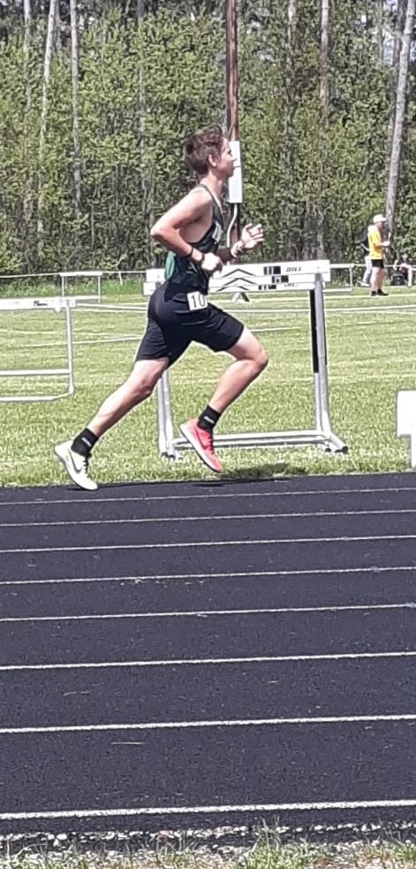 me running for track about to finish the race