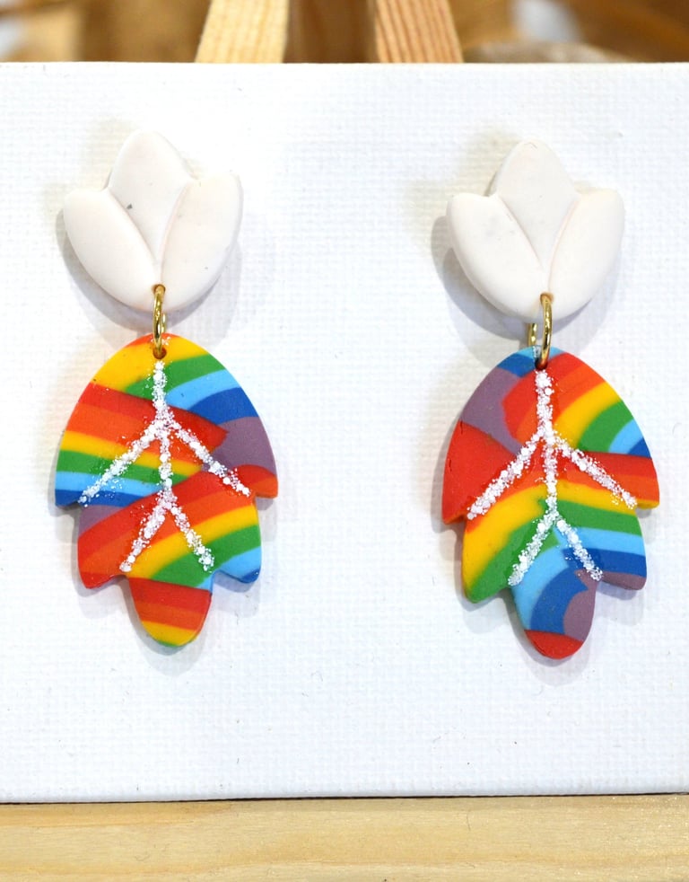 Boucles d’oreilles arc en ciel