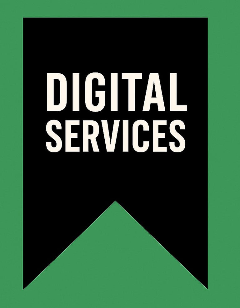 a banner with the words digital services