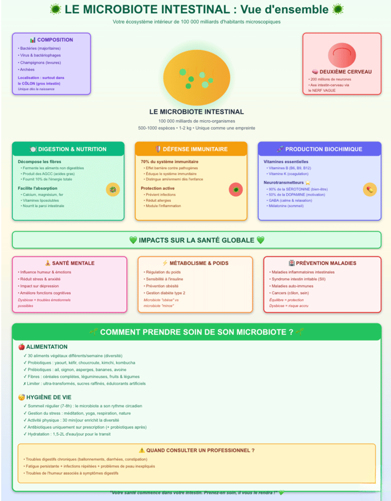 microbiote intestinale vue d'ensemble
