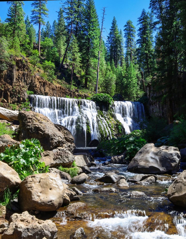 california, waterfalls, mccloud falls