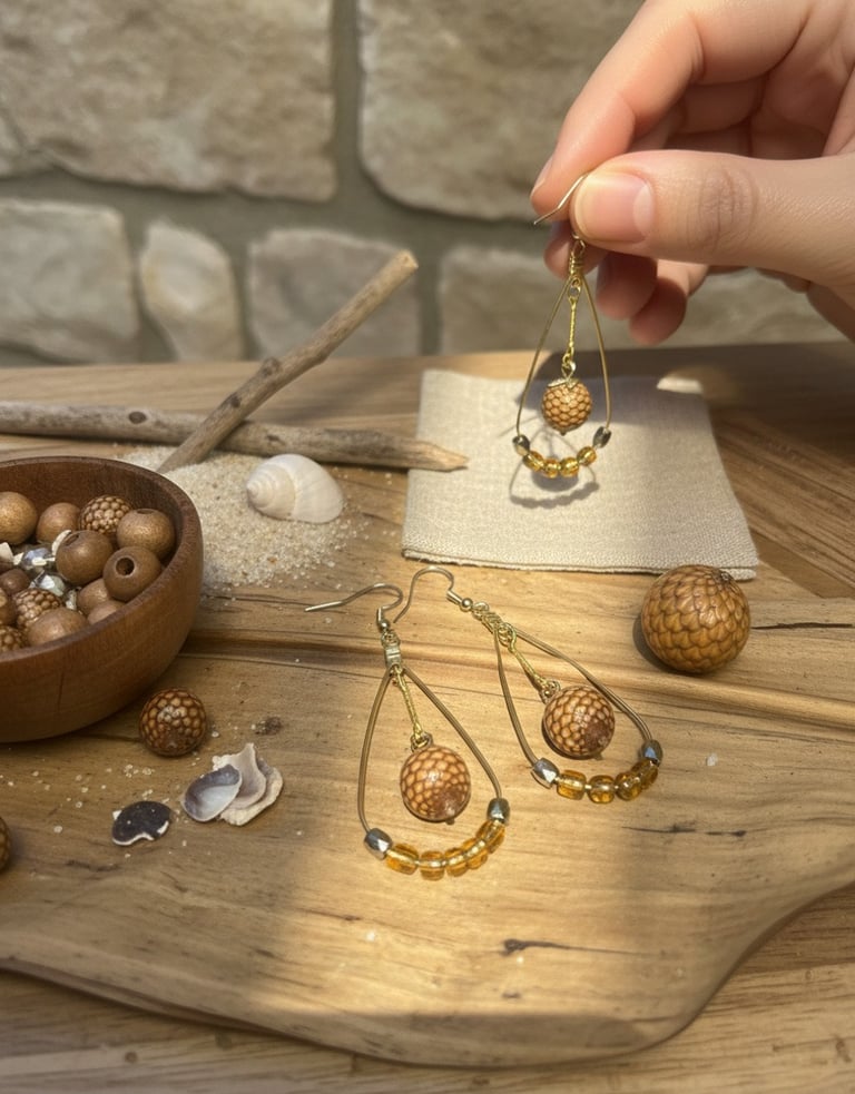 Créatrice de bijoux faits main à Champier, travail artisanal en atelier