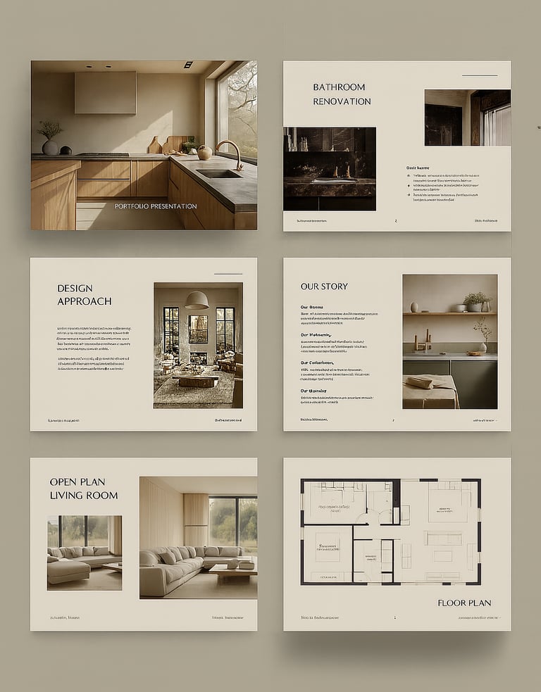 LIVAID Portfolio-Präsentation für Architektur und Design