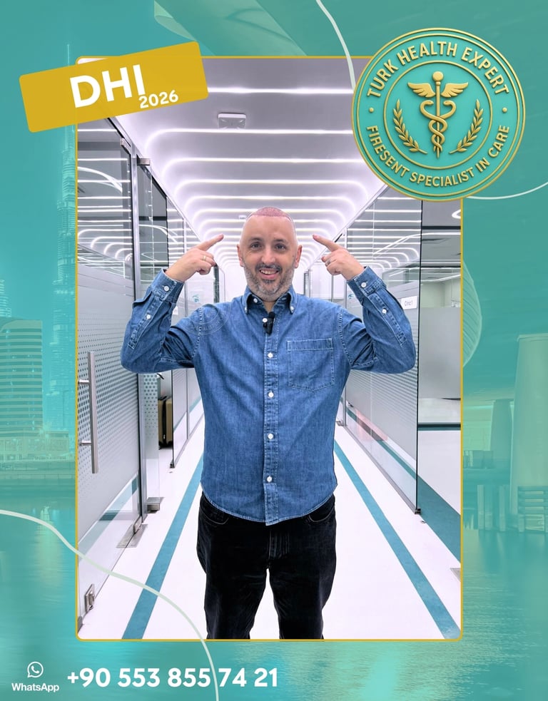 happy men after a hair transplant in turkish clinic