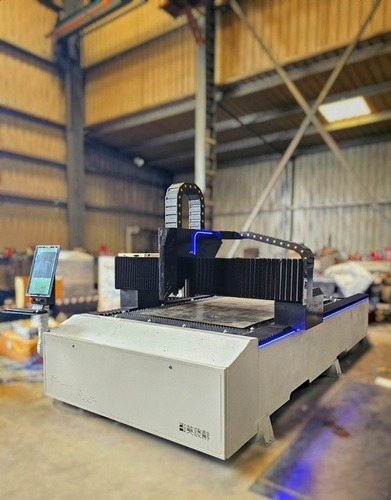 High-precision CNC laser cutting machine at MS Engineering Works for trailer part fabrication
