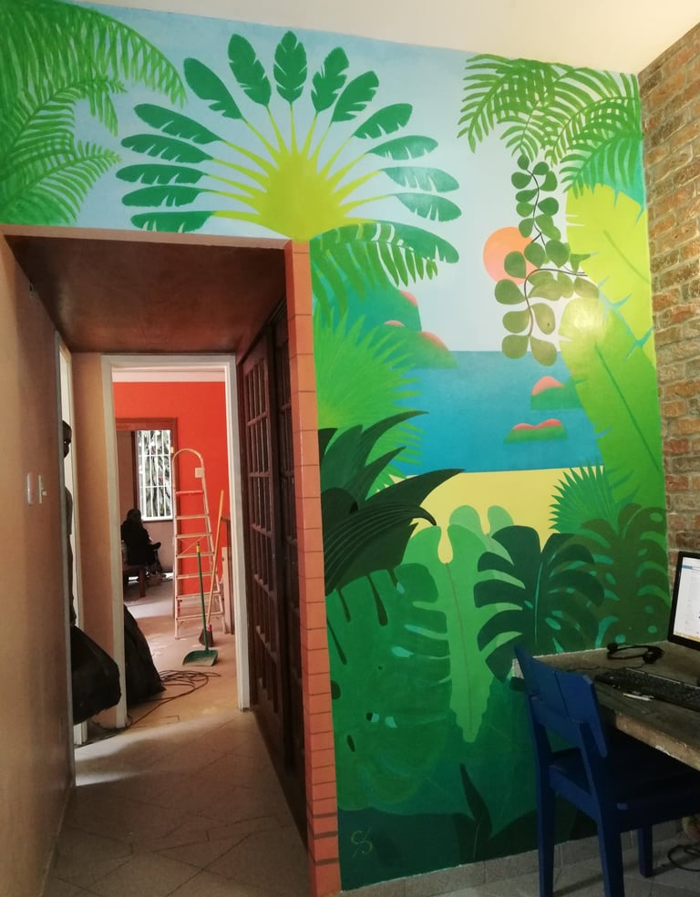 fresque hostel brésil