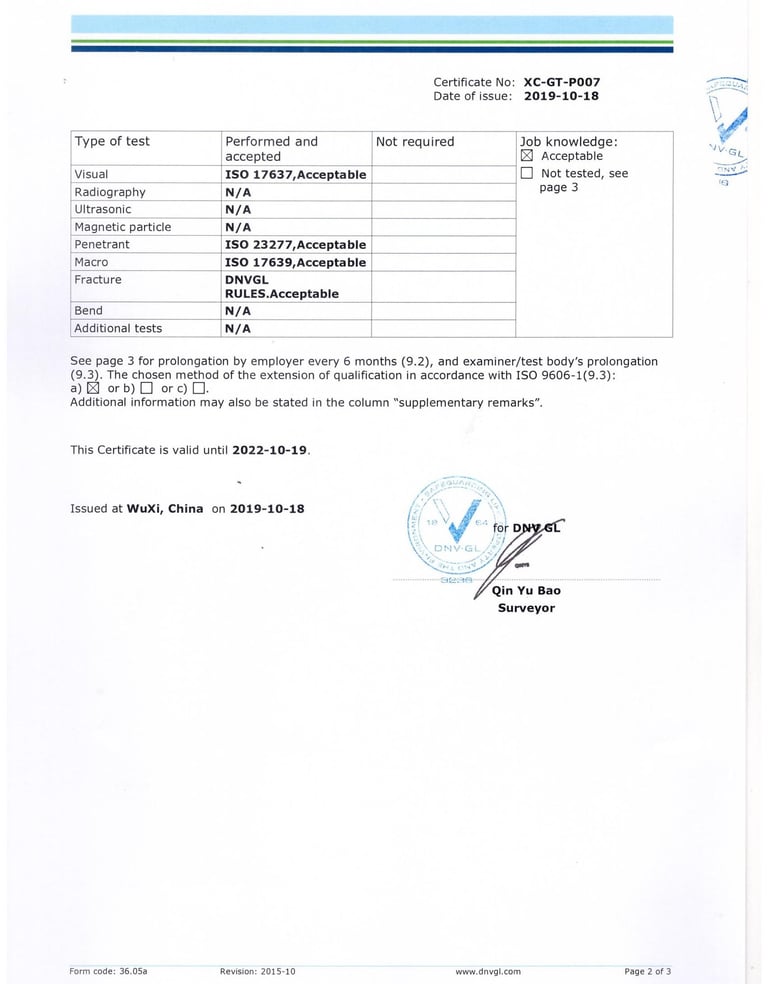 DNV-GL Welders Certified