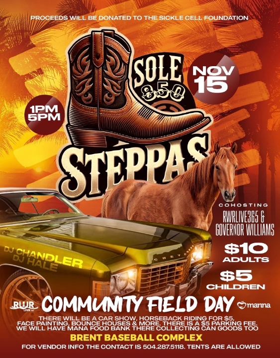 sickle cell disease association of escambia imag of Community Field Day Flyer Nov 15 from 1 - 5 pm