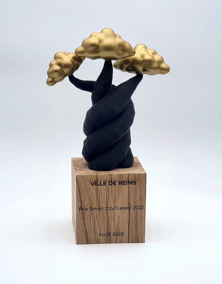 Trophée personnalisé Smart City Galaxy