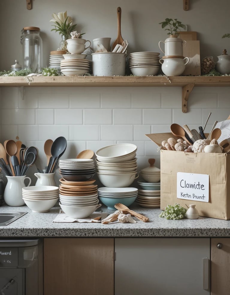 An open kitchen cabinet showcasing smart storage solutions such as tiered shelf organizers