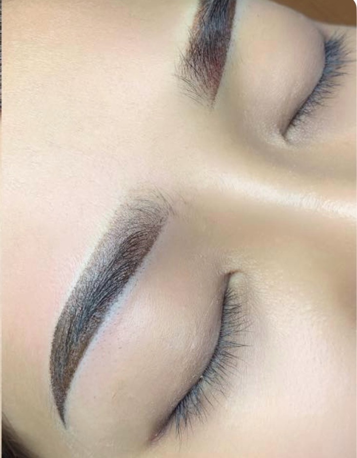 Powder Brows en Shading Brows resultaat bij PMU specialist Saranya in Alphen aan den Rijn.