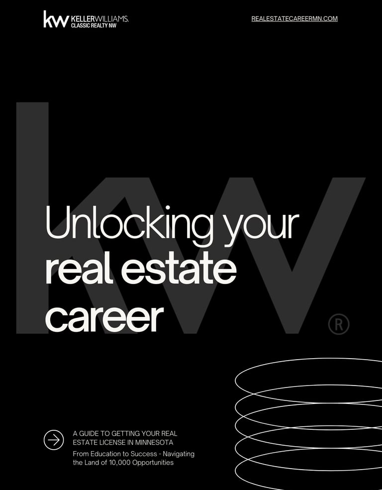 a black and white cover of an ebook about how to get your real estate license in minnesota