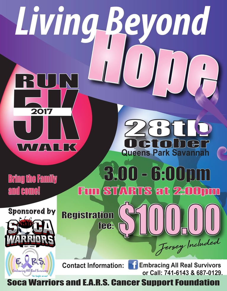 EARS Cancer 5k Run Walk flyer