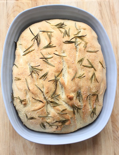 rosemary focaccia loaf of bread