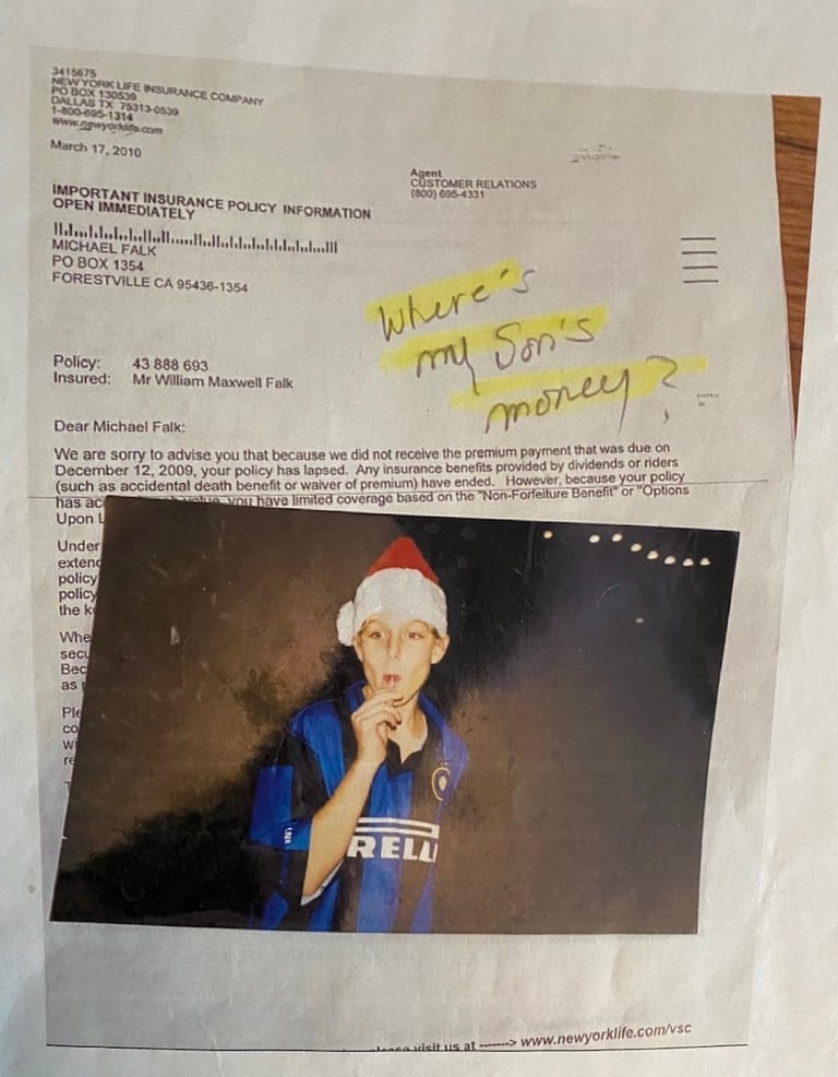 Michael Falk stealing his son's life insurance