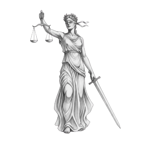 dea della giustizia stilizzata