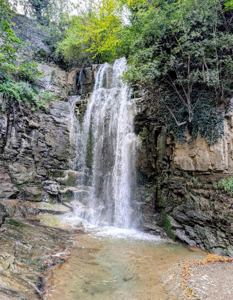 Leghvtakhevi waterfall in Tbilis Georgia
