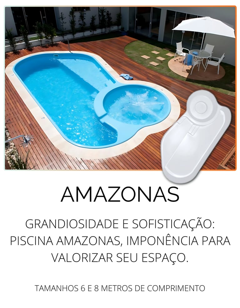iscina grande de fibra Fibratec modelo Amazonas da Sul Piscinas, sofisticação e imponência para laze