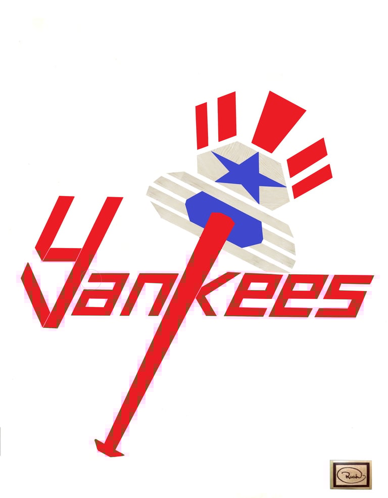 YANKEES richWOODart.com straight line art