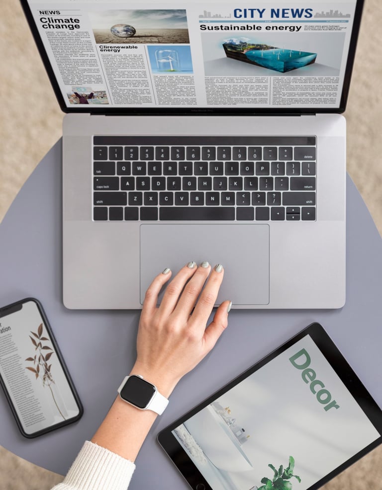 responsive website with mobile laptop and tablet