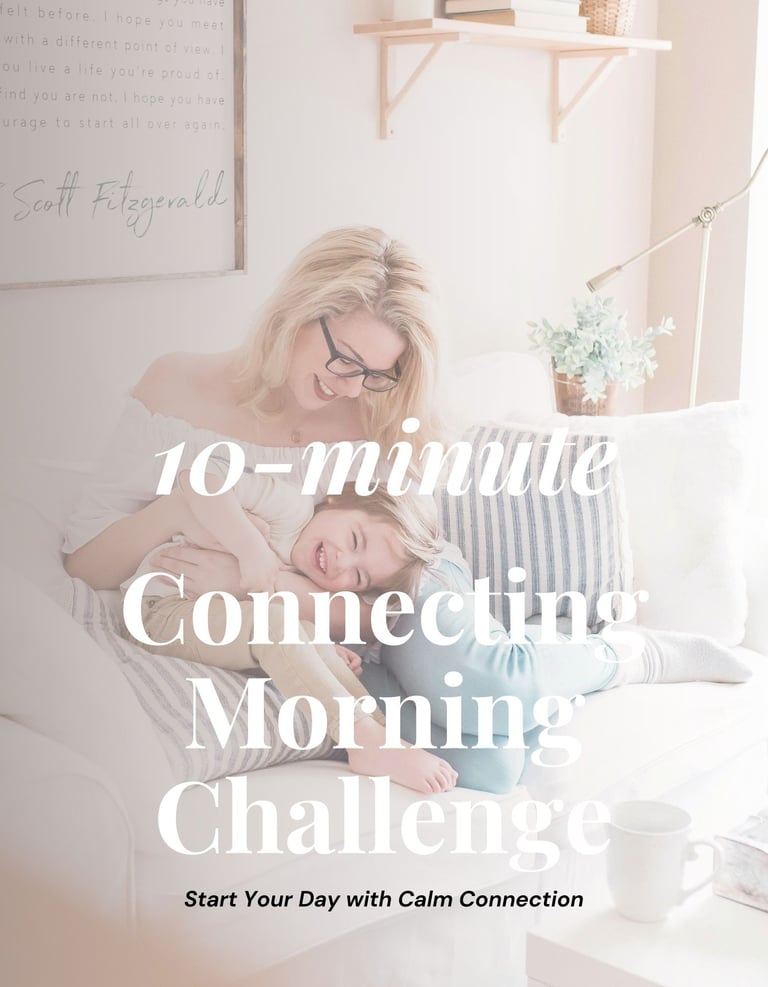Connecting Morning of a mom playing with a happy kid