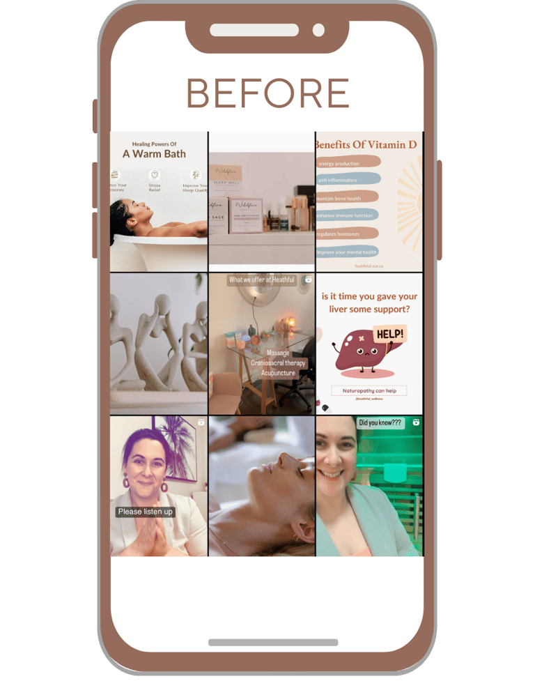 social media feed before picture
