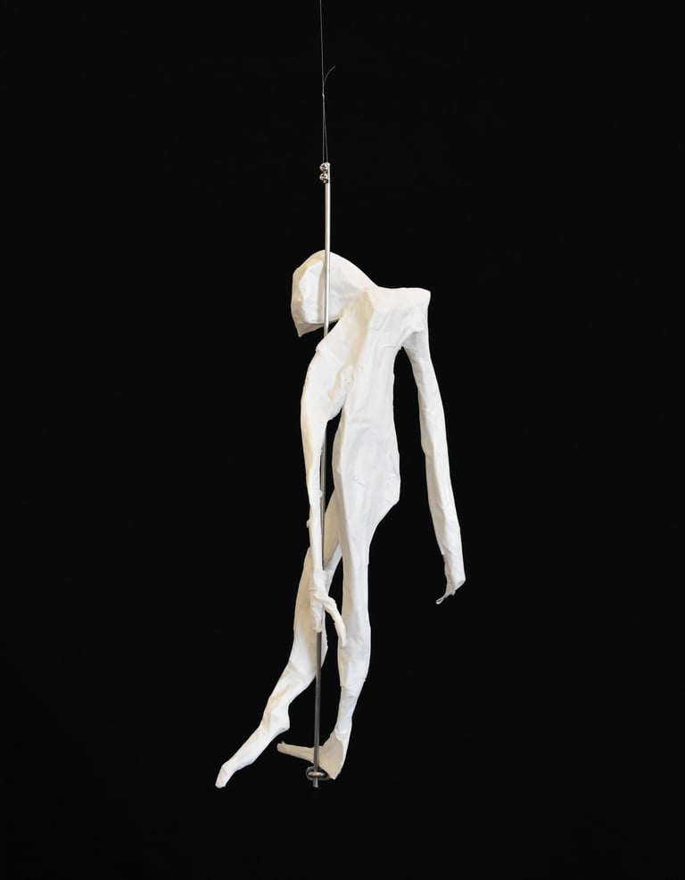 mobile sculpture papier personnage mouvement