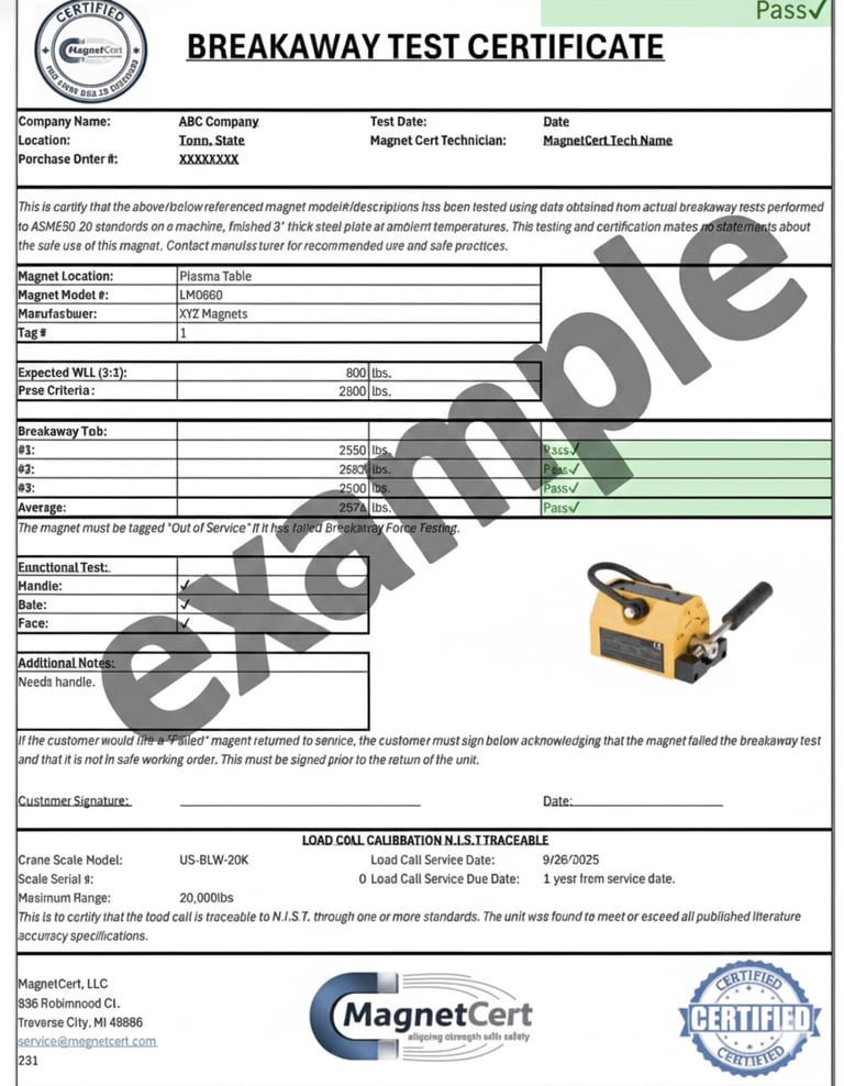 Sample Audit Documentation Sheet