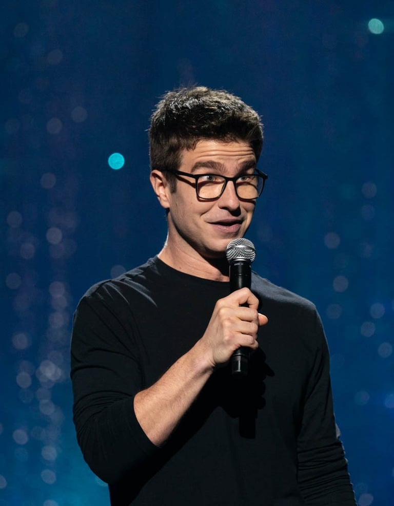 Comedian Alex Wood performing on Rick Mercer's Comedy Night