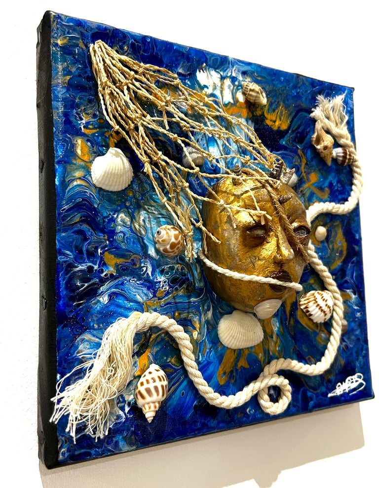 a painting of a goldfish