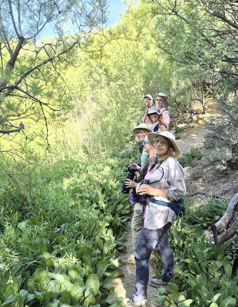 women birders at big morongo canyon preserve bird watching is vegan