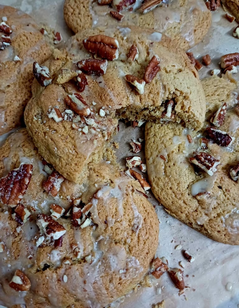 Brown Butter Maple Pecan Cookies 