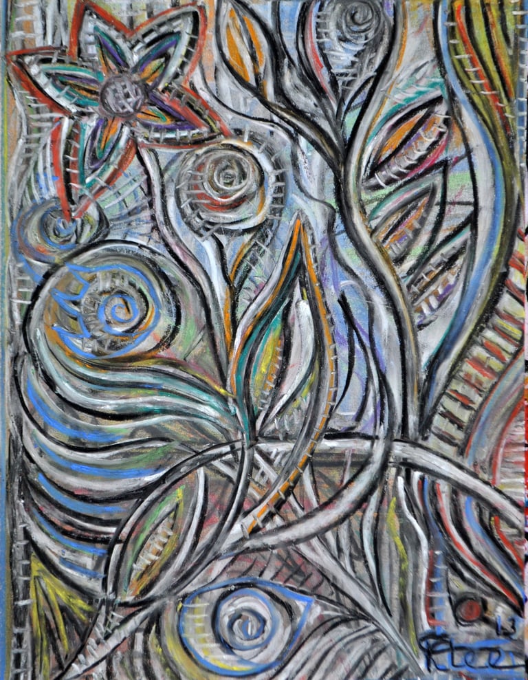Trance Plant 2 A Pastel Drawing by Kristina Lee, 2013