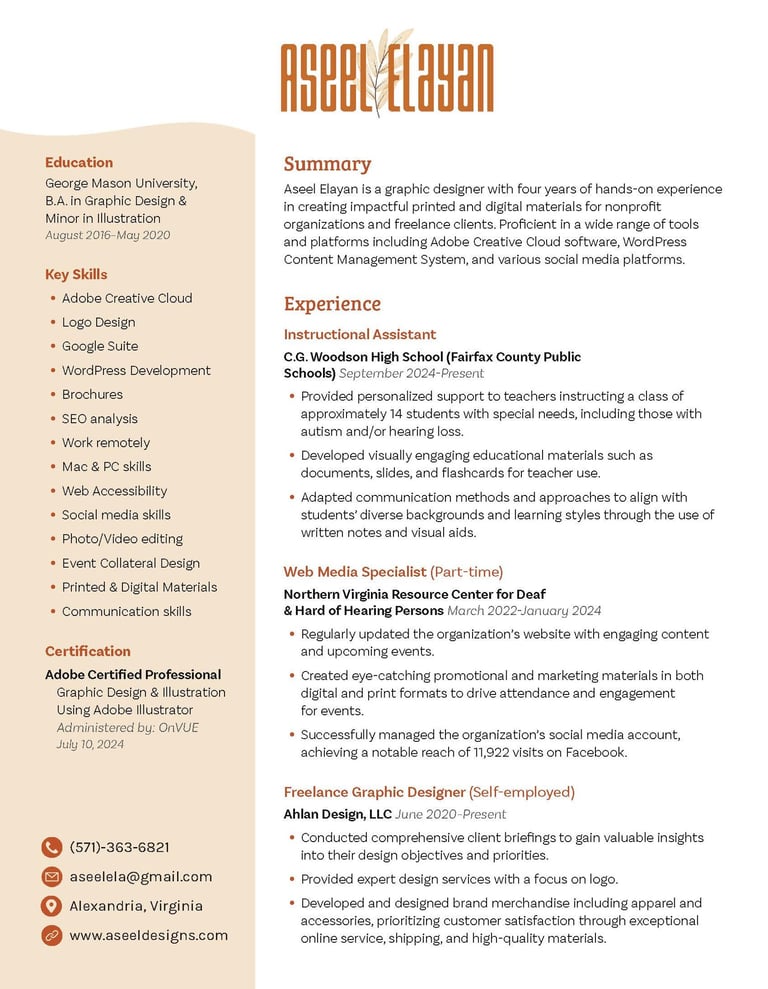 a professional resume template for a job