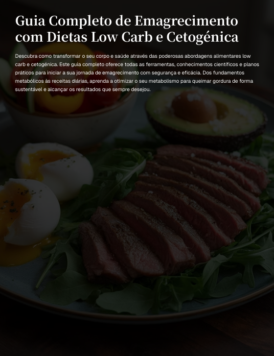 Guia Completo de Emagrecimento com Dietas Low Carb e Cetogênica