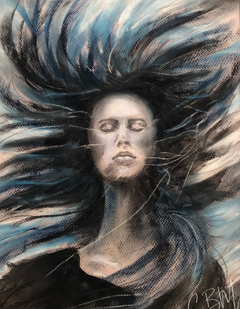 CBM Art Rhapsody in Blue Graphite & Chalk Pastel