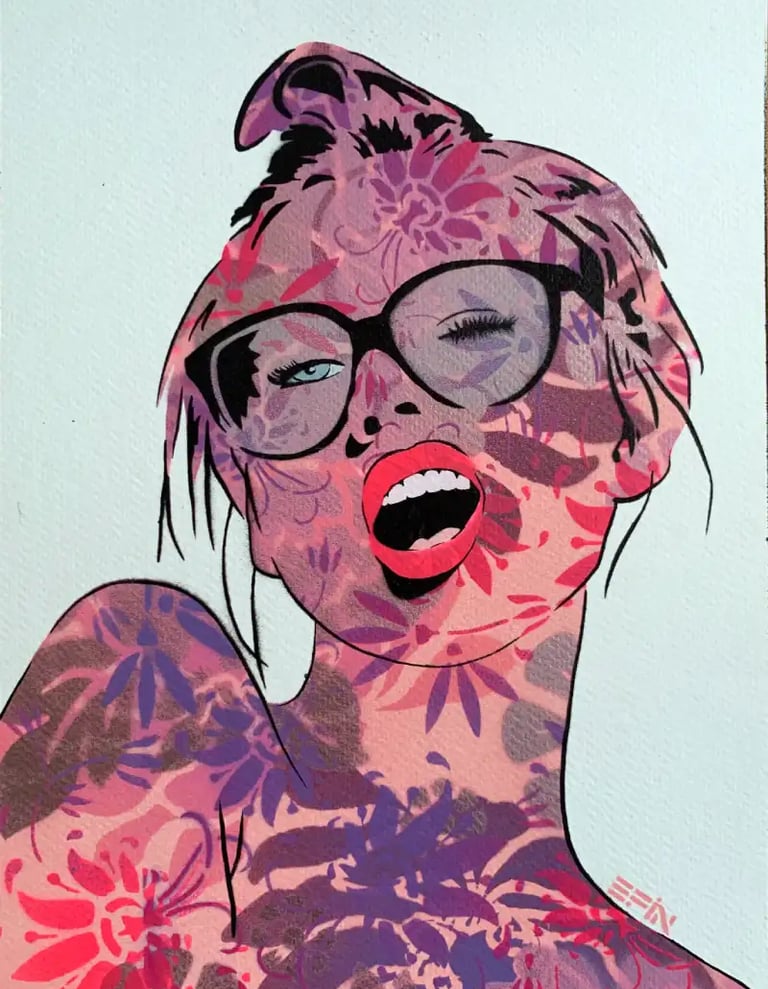 Efin art Woman pink