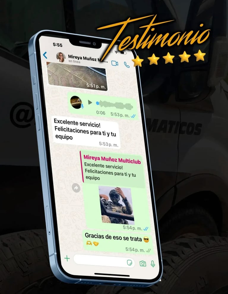 Testimonio 1 de una instalación de neumáticos