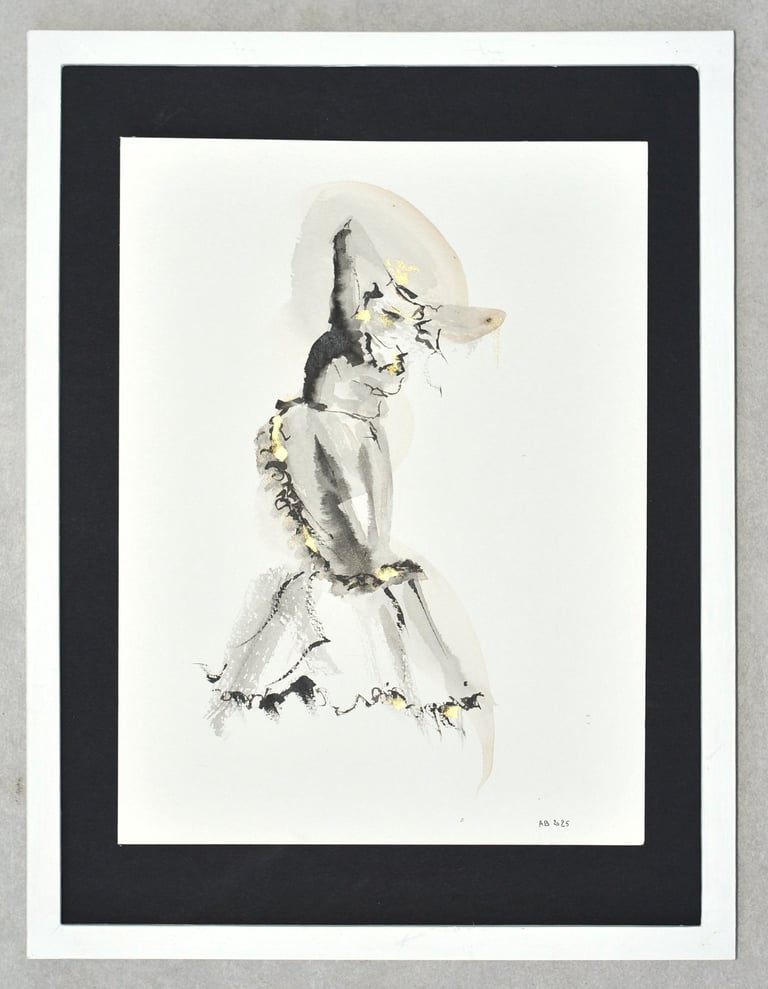 flamenco ink drawing